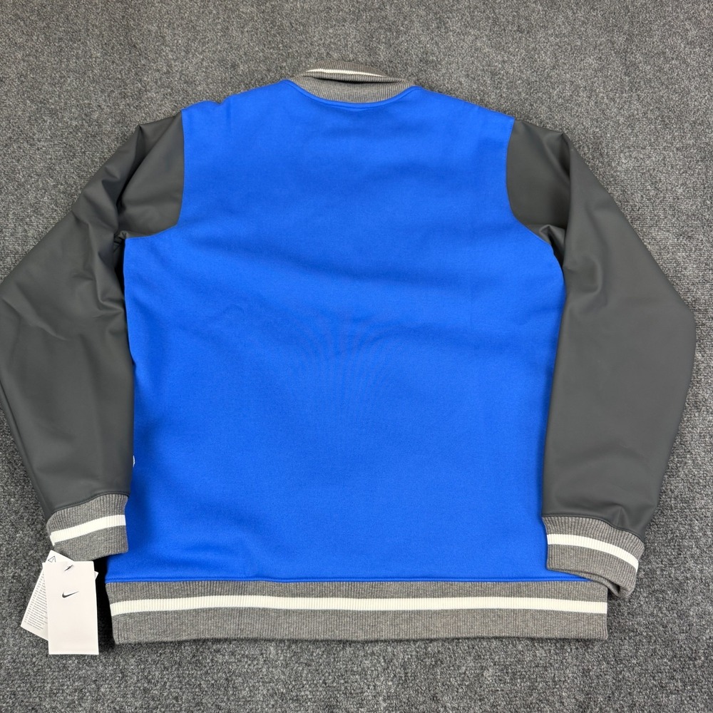 Nike Team‎ Player Letterman Jacket Mens Large (L) Blue Gray DJ5971-493 NWT - Picture 9 of 10